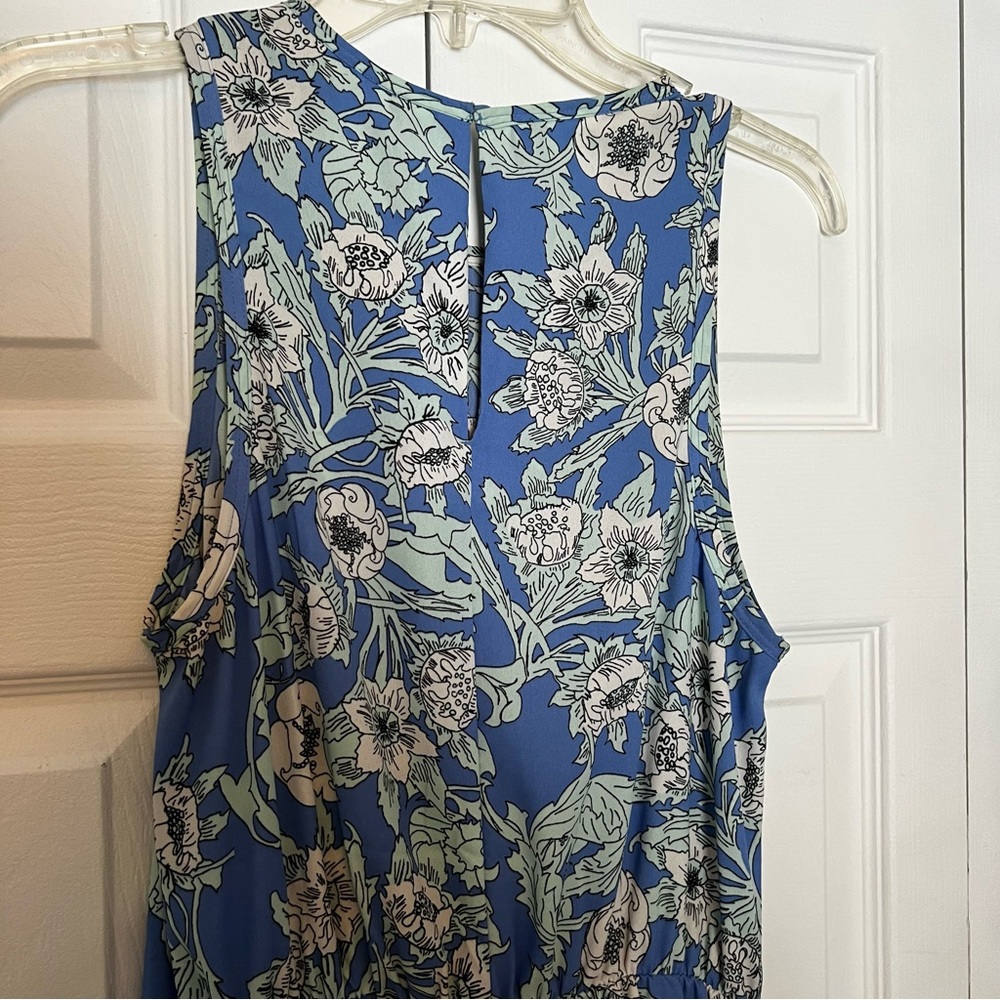 H&M Pale Blue Floral Maxi Dress